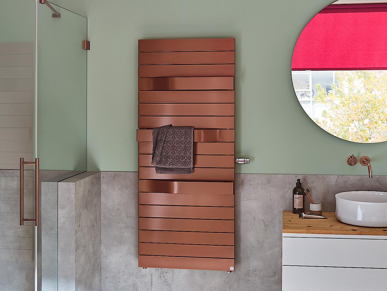 Kermi bathroom radiator TABEO in Classic Copper