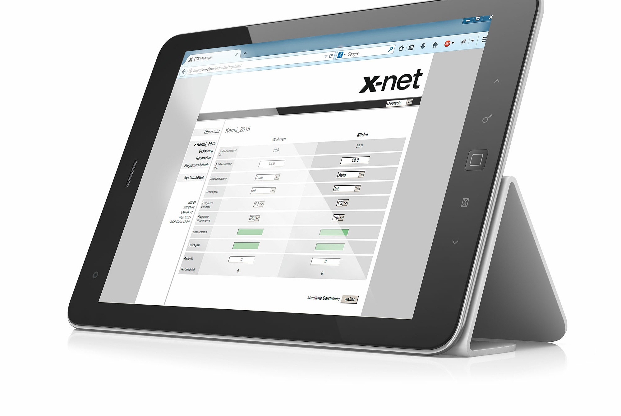 Operating principle of the x-net controls