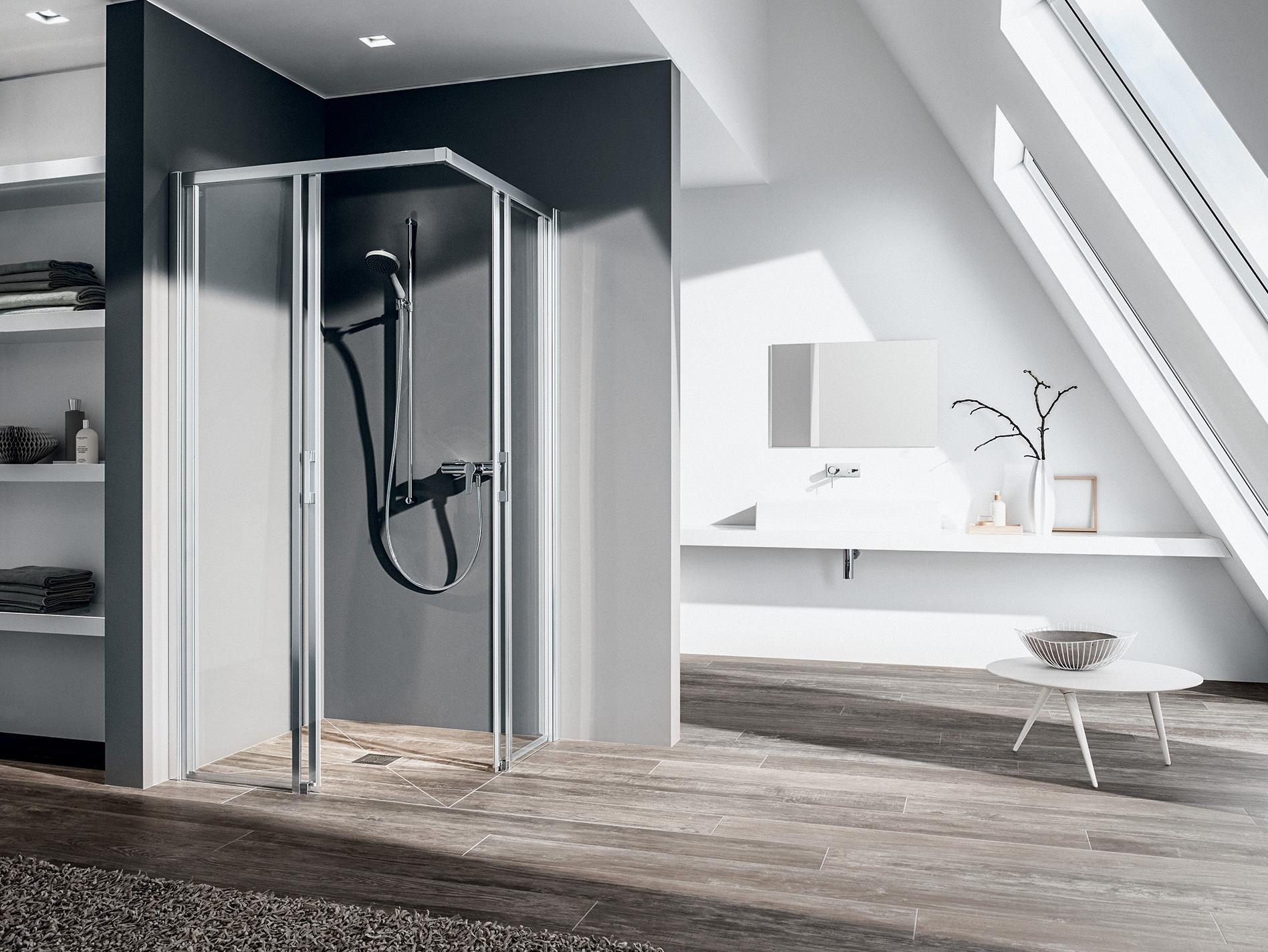 Kermi profile shower enclosure LIGA with POINT drain