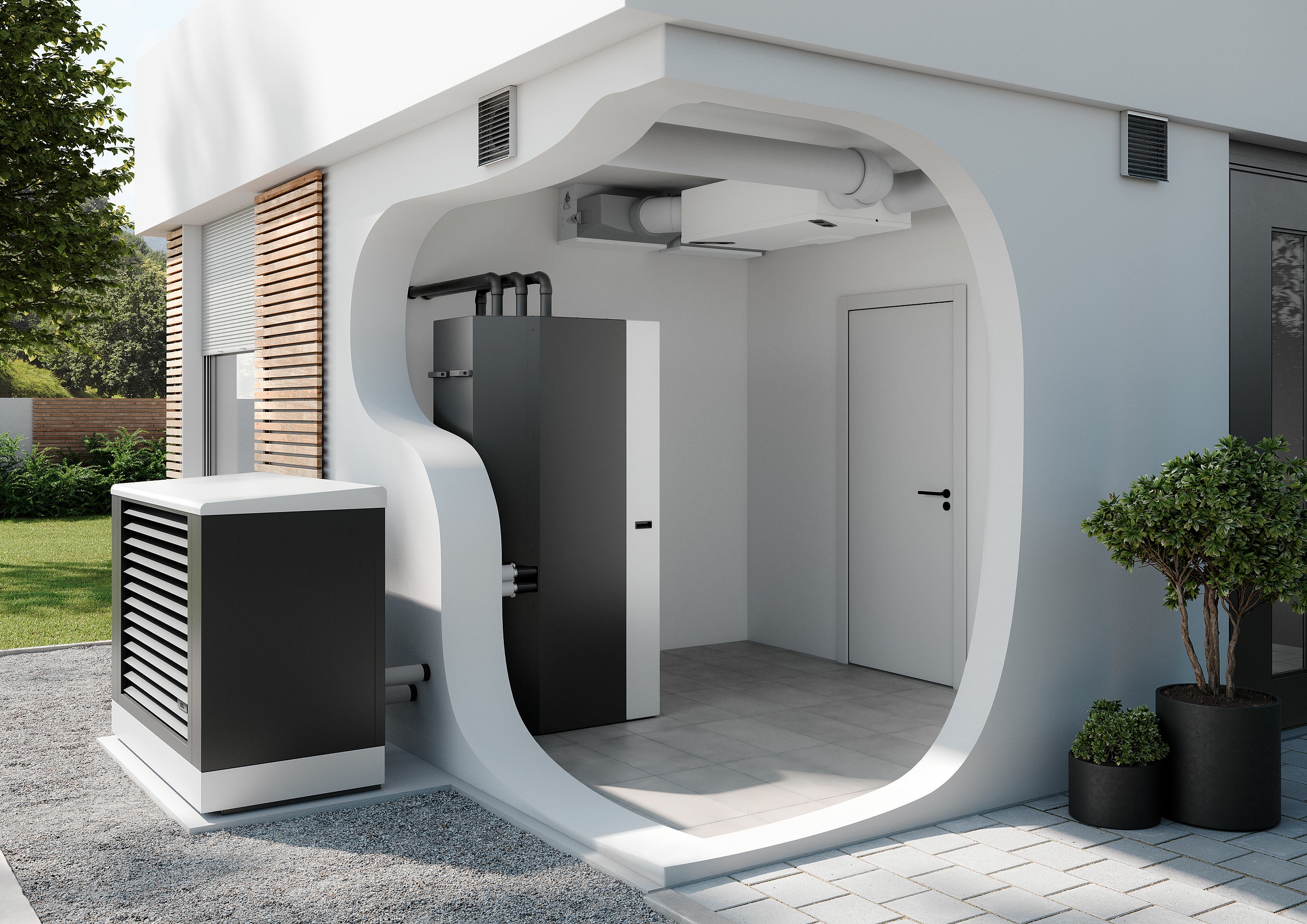 Wärmepumpe und Wärmespeicher x-change Wärmepumpe - die Lösung für Neubau und Modernisierung und mit den passenden Wärmespeichern ein zusätzliches Effizienzplus.