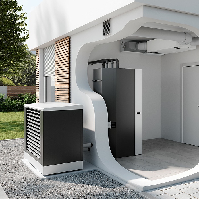 x-change Wärmepumpe - die Lösung für Neubau und Modernisierung und mit den passenden Wärmespeichern ein zusätzliches Effizienzplus.