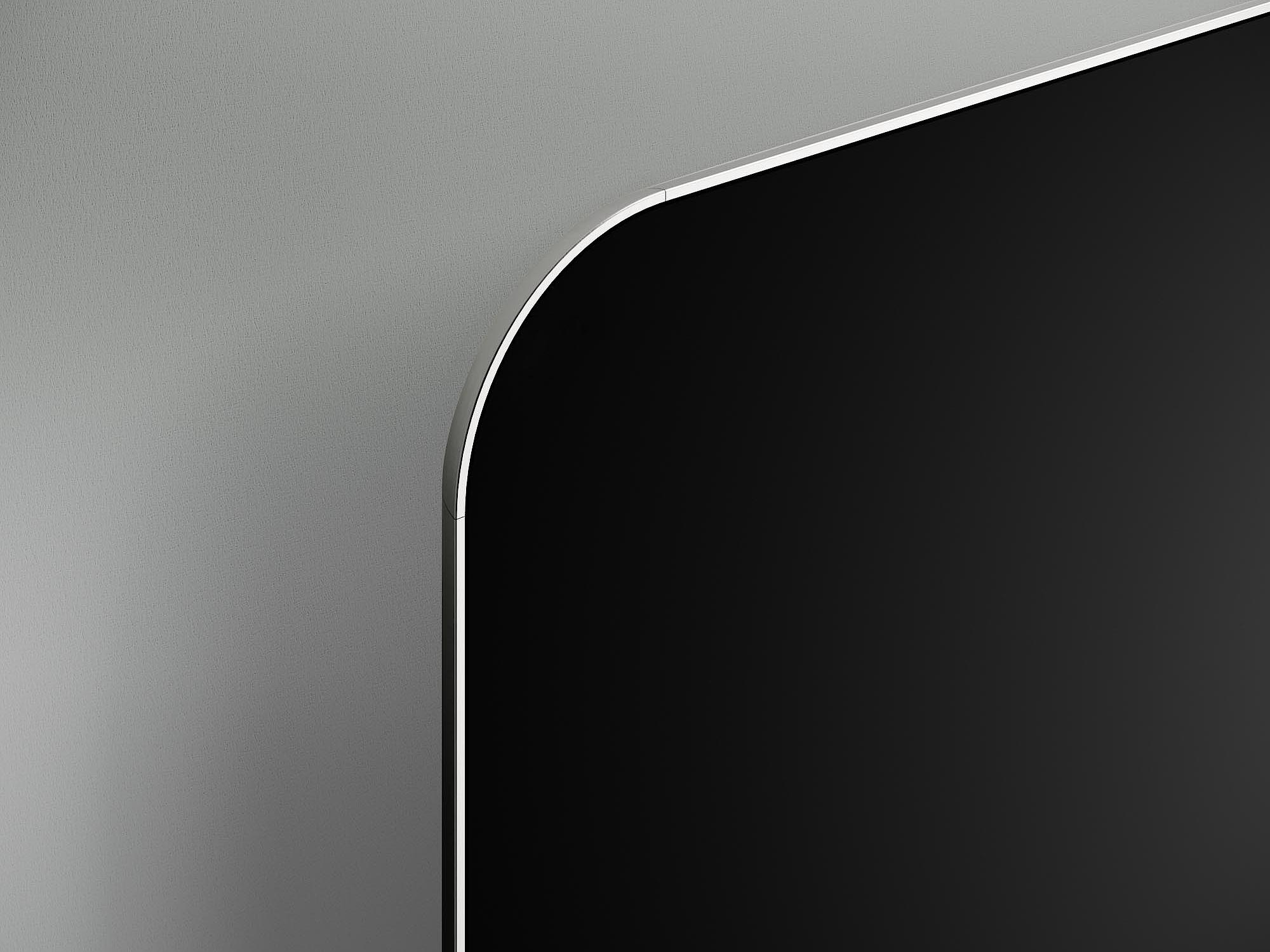 Kermi Elveo designer and bathroom radiators with Black glass front and Aluminium frame.