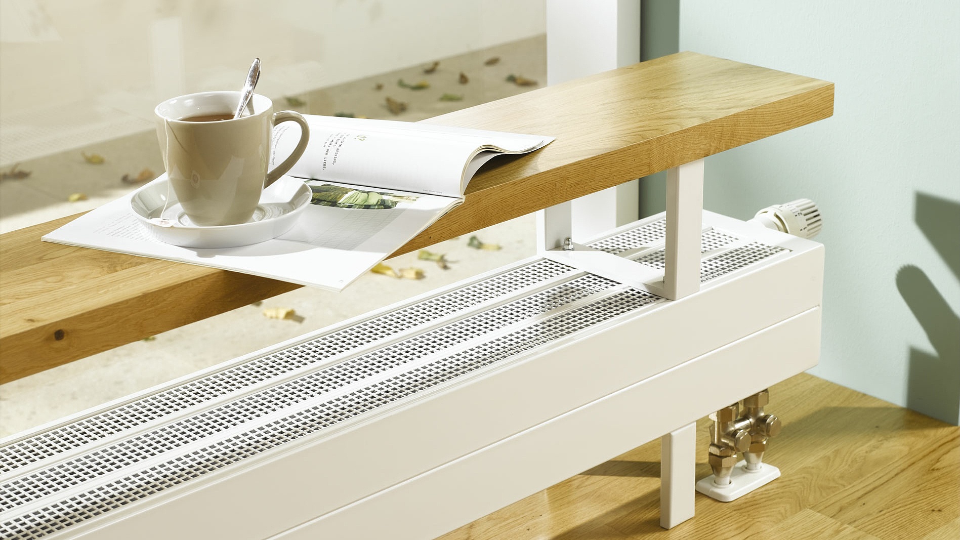 Kermi Ventil-Konvektor KNV. Mit komplett integrierter Ventilgarnitur.