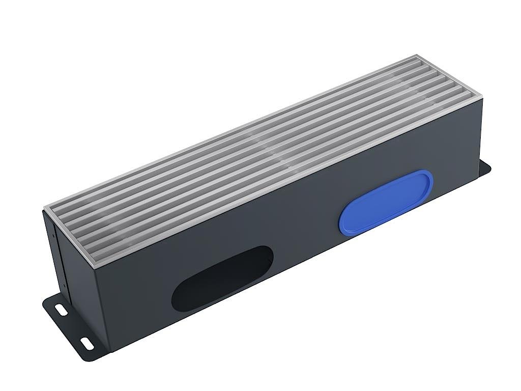 x-well Zentrale Wohnraumlüftung Luftauslass mit Linearrost x-well Zentrale Wohnraumlüftung Luftauslass mit Linearrost Alu Natur.