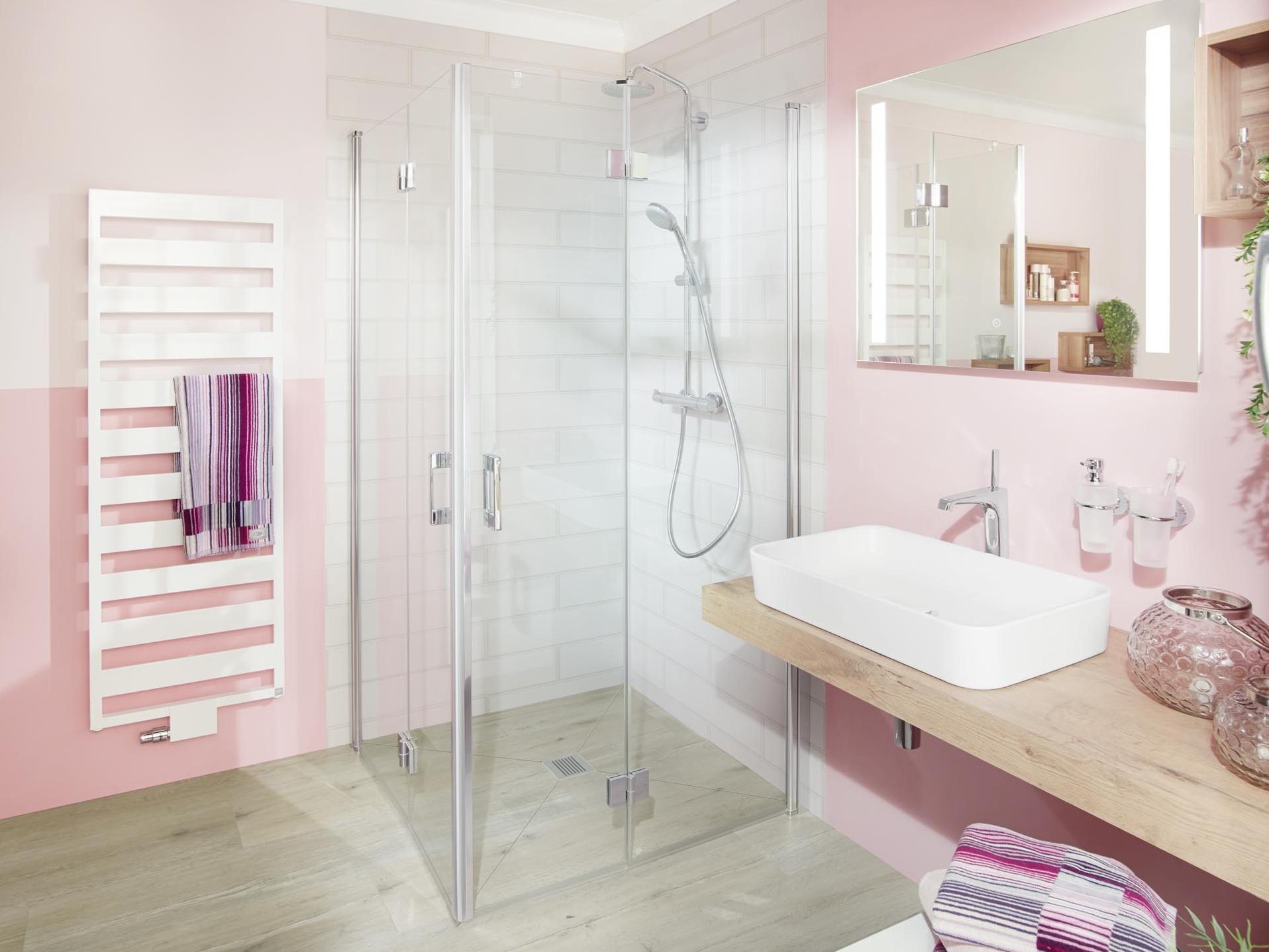 Ispirazione bagno Kermi con LIGA, POINT e CASTEO