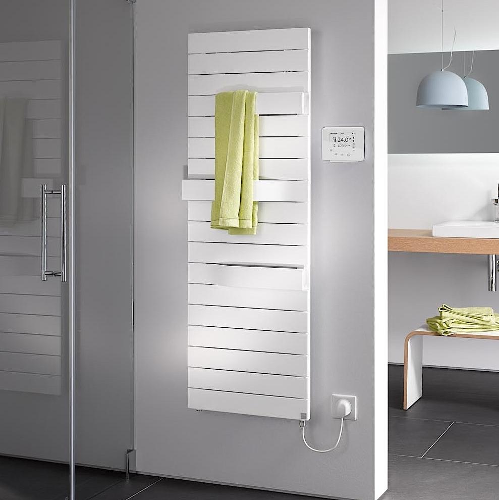 Kermi Tabeo-E design and bathroom radiators also available in an electric version.