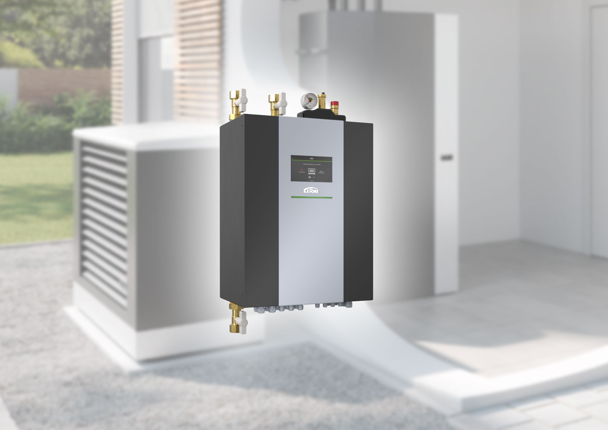 The Hydrobox pro is the central control unit for the provision and distribution of heat energy in the heating system.