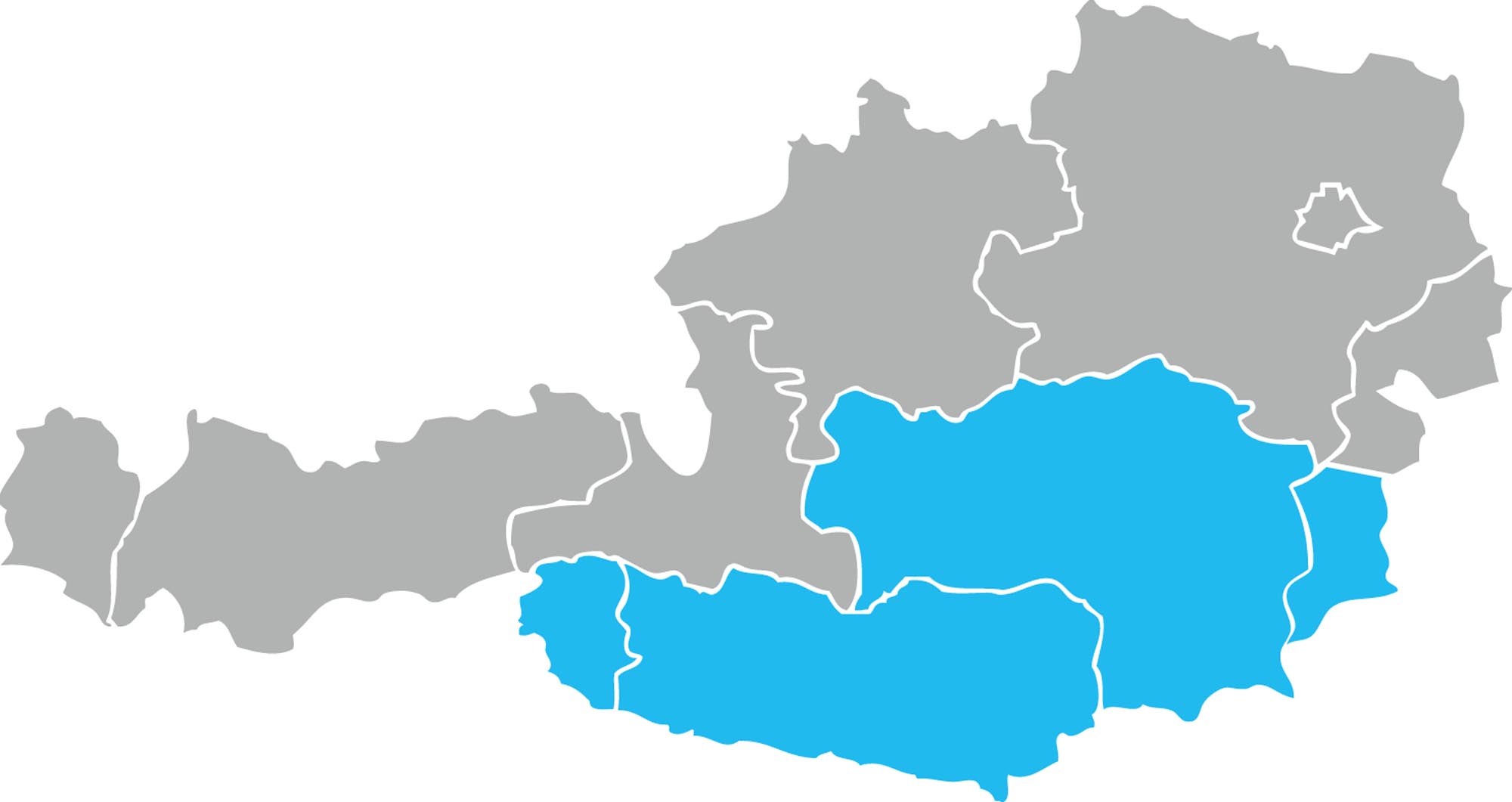 Kermi Landkarte Verkaufsberatung und Angebotswesen Steiermark, Kärnten, Osttirol & südliches Burgenland