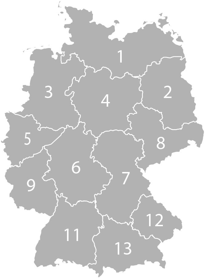 Kermi Landkarte Verkaufsberatung und Angebotswesen Deutschland