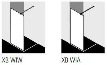 Kermi Befestigungsmöglichkeit Kleben KermiGLUE verfügbare Bauformen WALK-IN XB