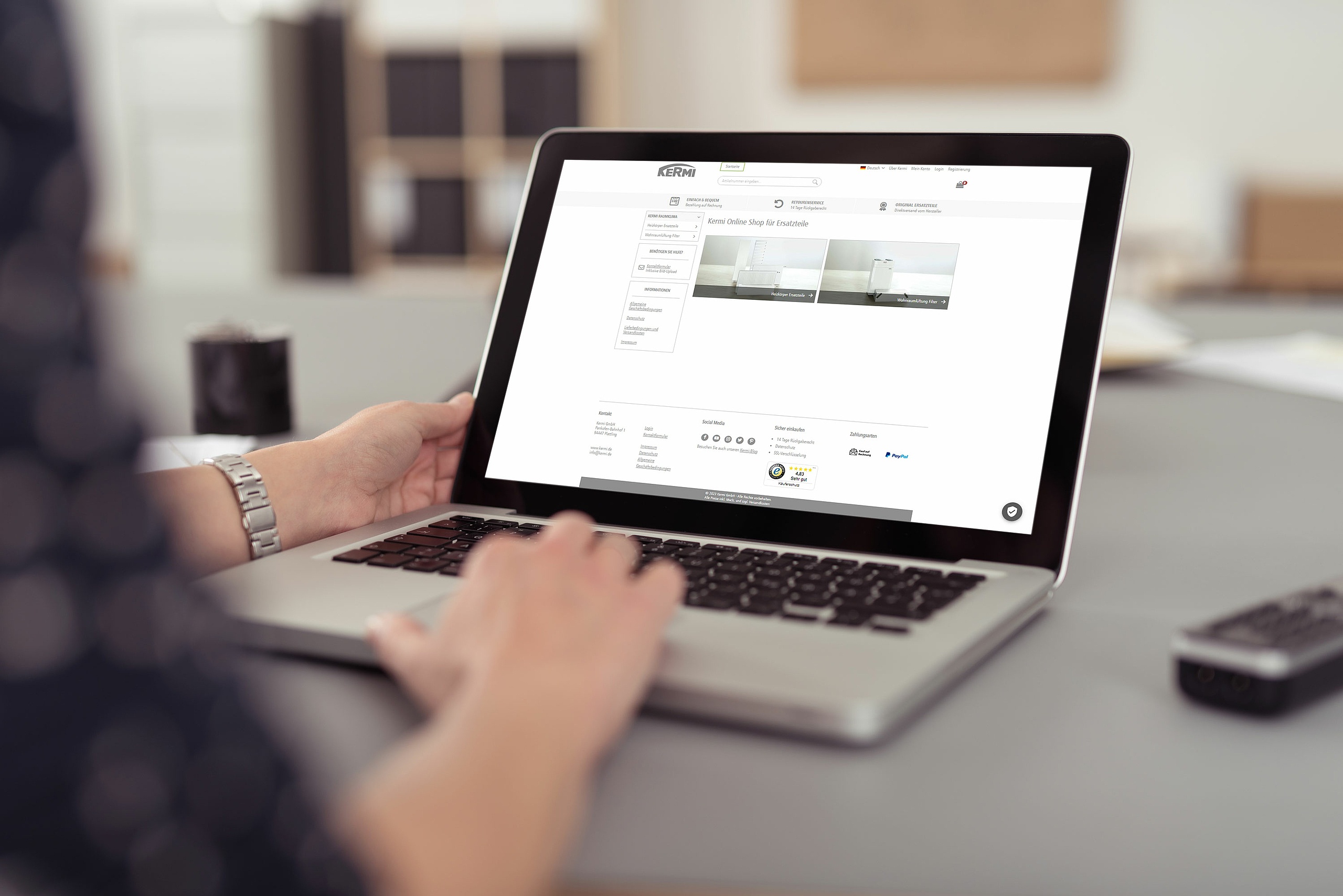 Online-Shop für Accessoires und Ersatzteile KERMI Online Shop für Accessoires und Ersatzteile