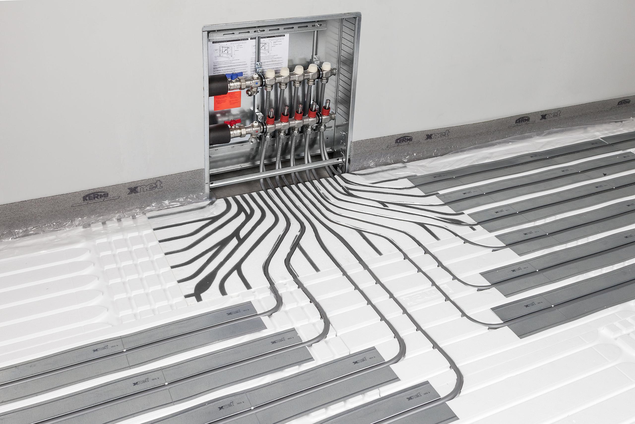 x-net C13 dry system – detailed solution for routing pipes in the manifold connection area
