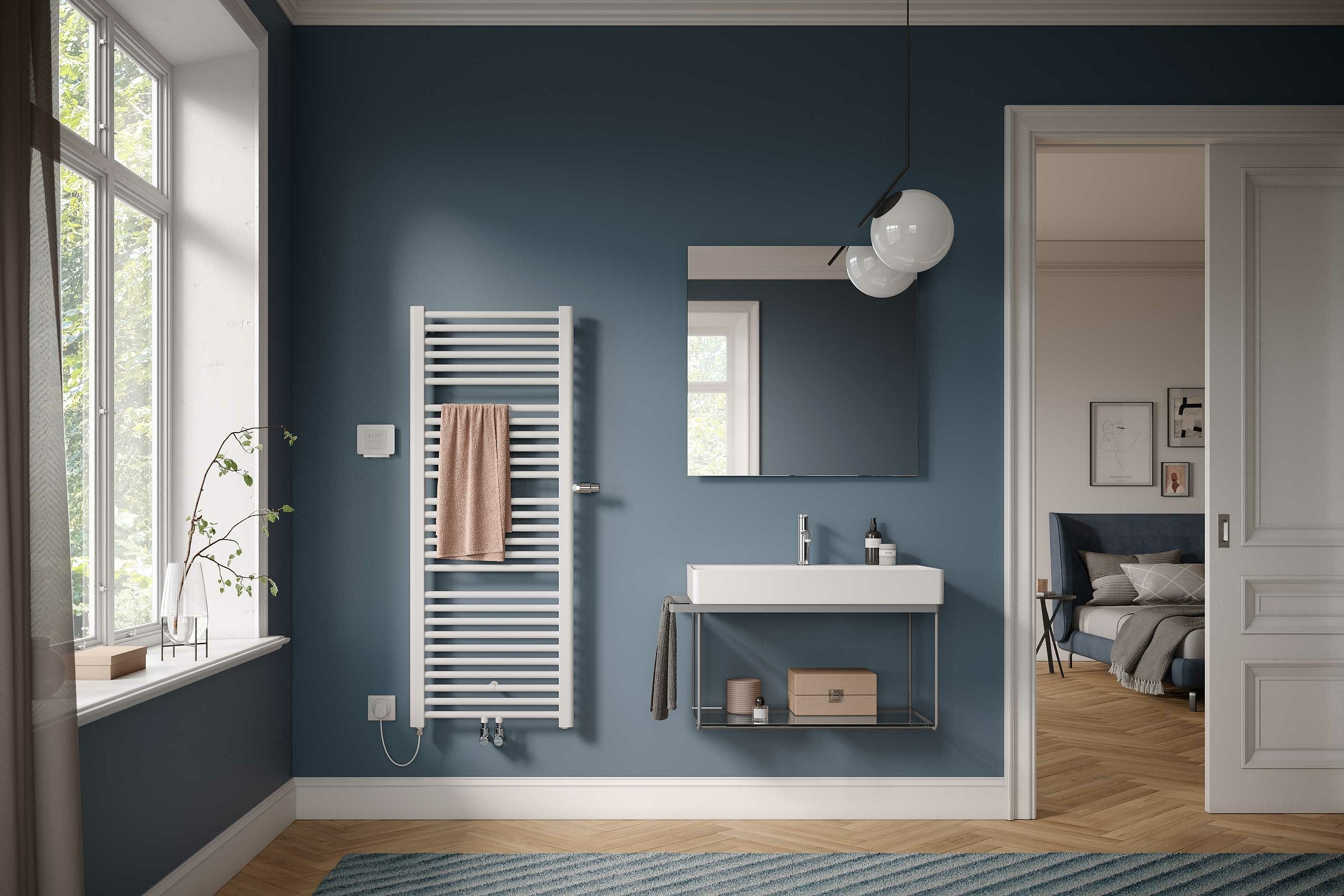 Kermi Basic plus design and bathroom radiators also available in an electric version.