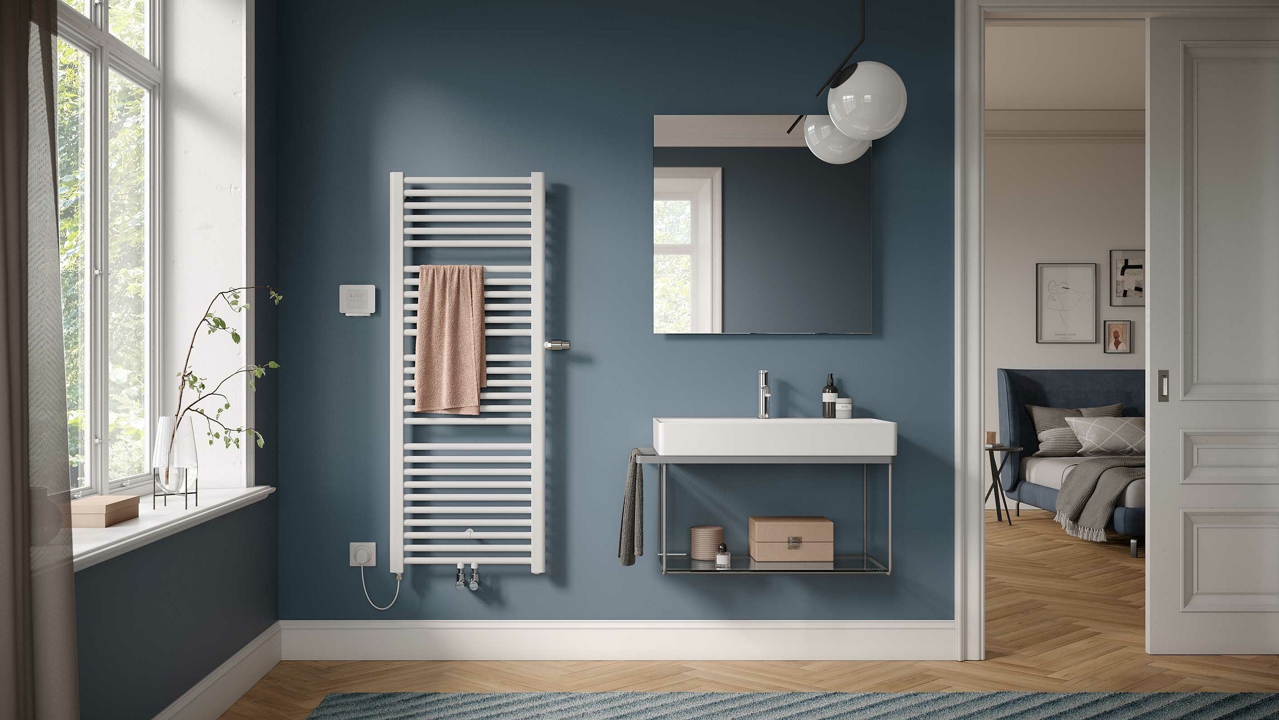 Kermi Basic plus design and bathroom radiators also available in an electric version.