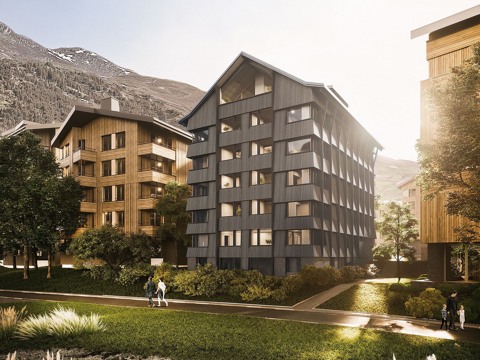 Kermi reference property apartment building Alma Andermatt, Switzerland 
