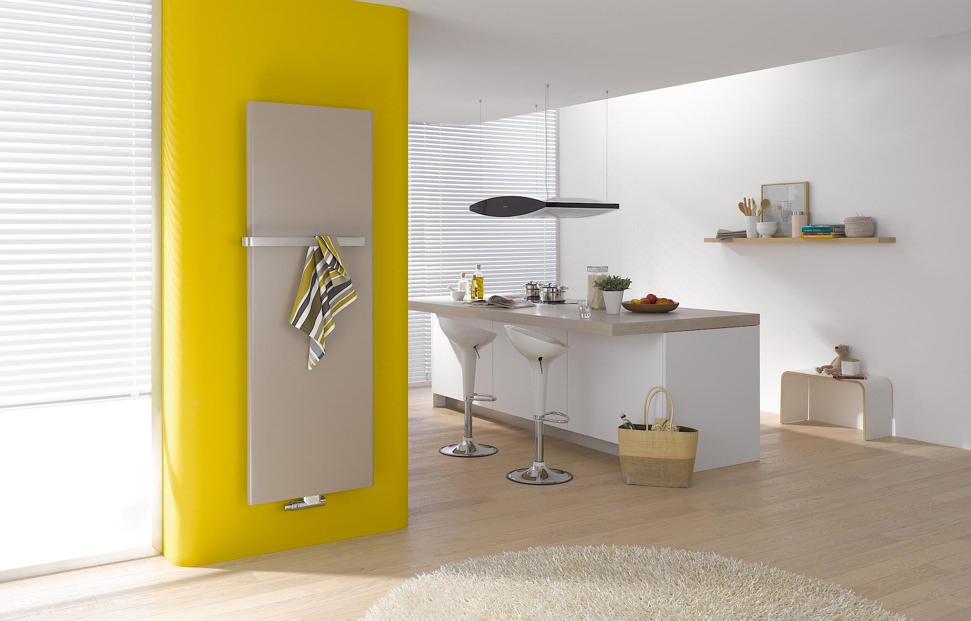 Kermi Pateo design and bathroom radiators with towel rail option for added convenience.