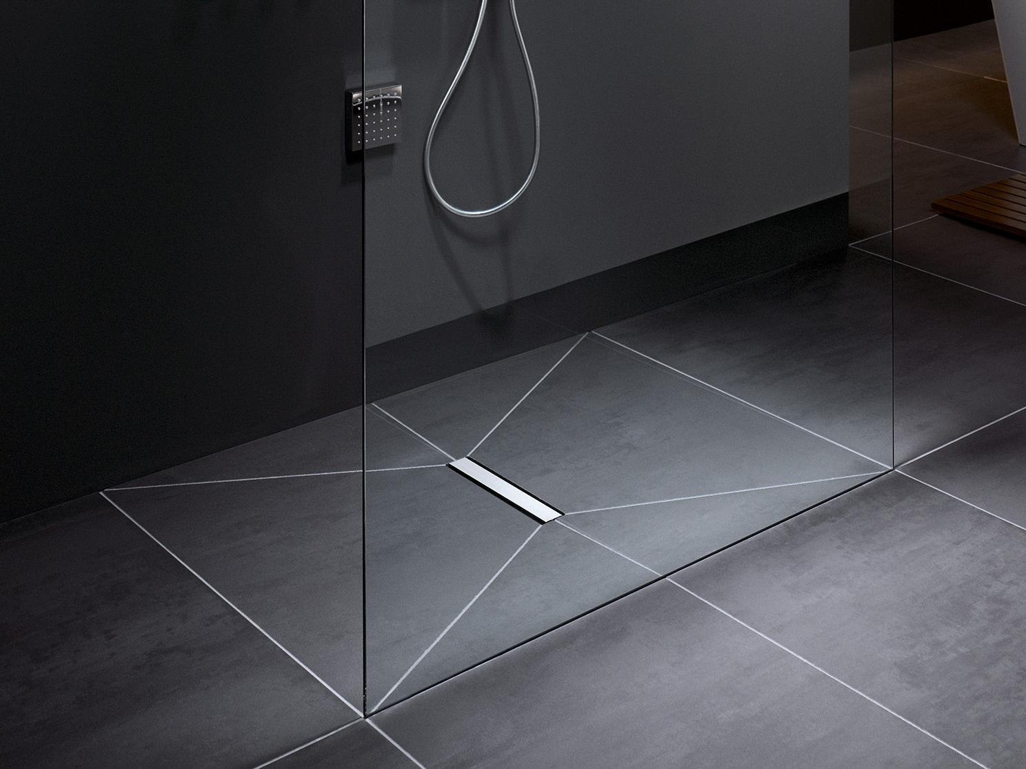 Kermi shower board, LINE with exclusive channel cover