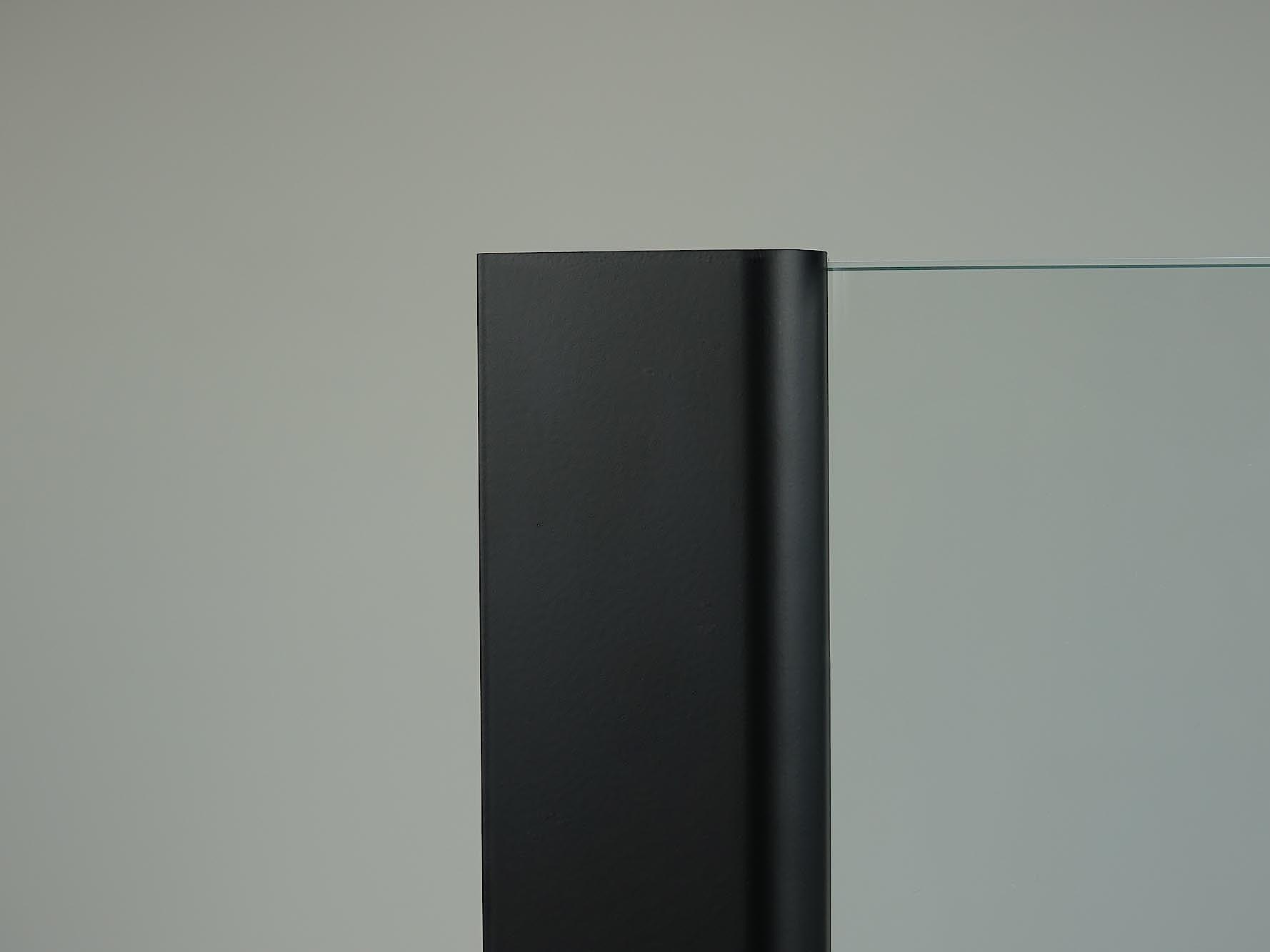 Kermi shower enclosure, wall profile surface Black Soft RAL 9005