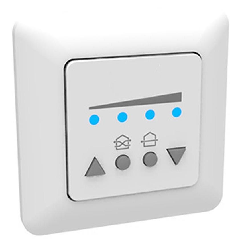 LED control operating element for the x-well decentralised residential ventilation system.