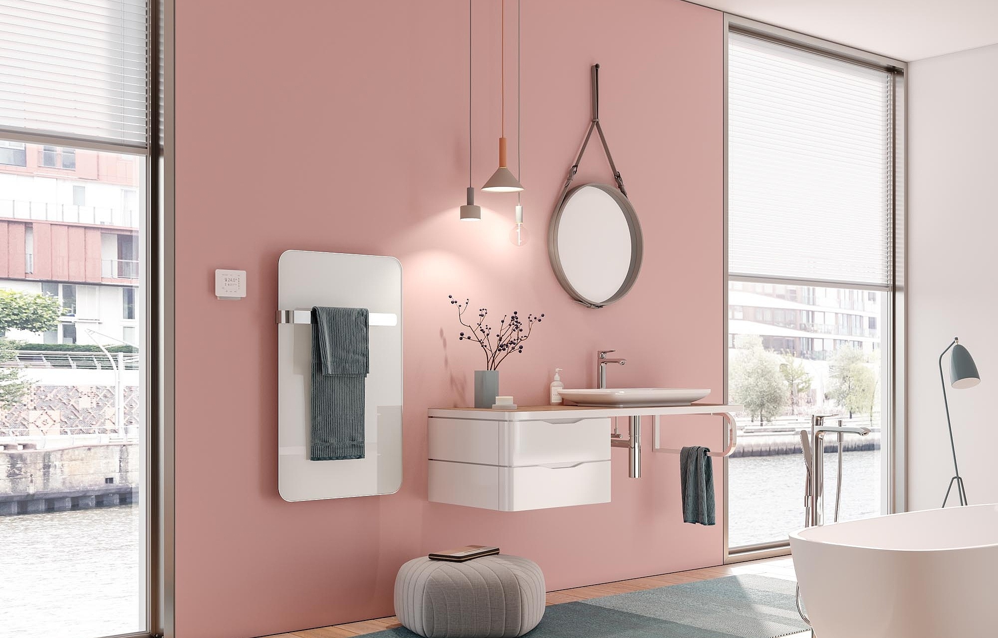 Kermi Elveo design and bathroom radiators – ideal for buildings without a central heating system.