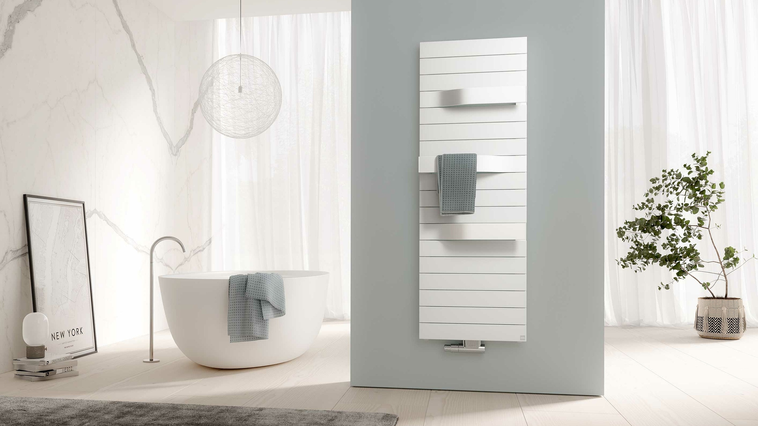 Kermi Tabeo dizaino radiatoriai - rankšluosčių džiovintuvai – grožio ir komforto viename.
