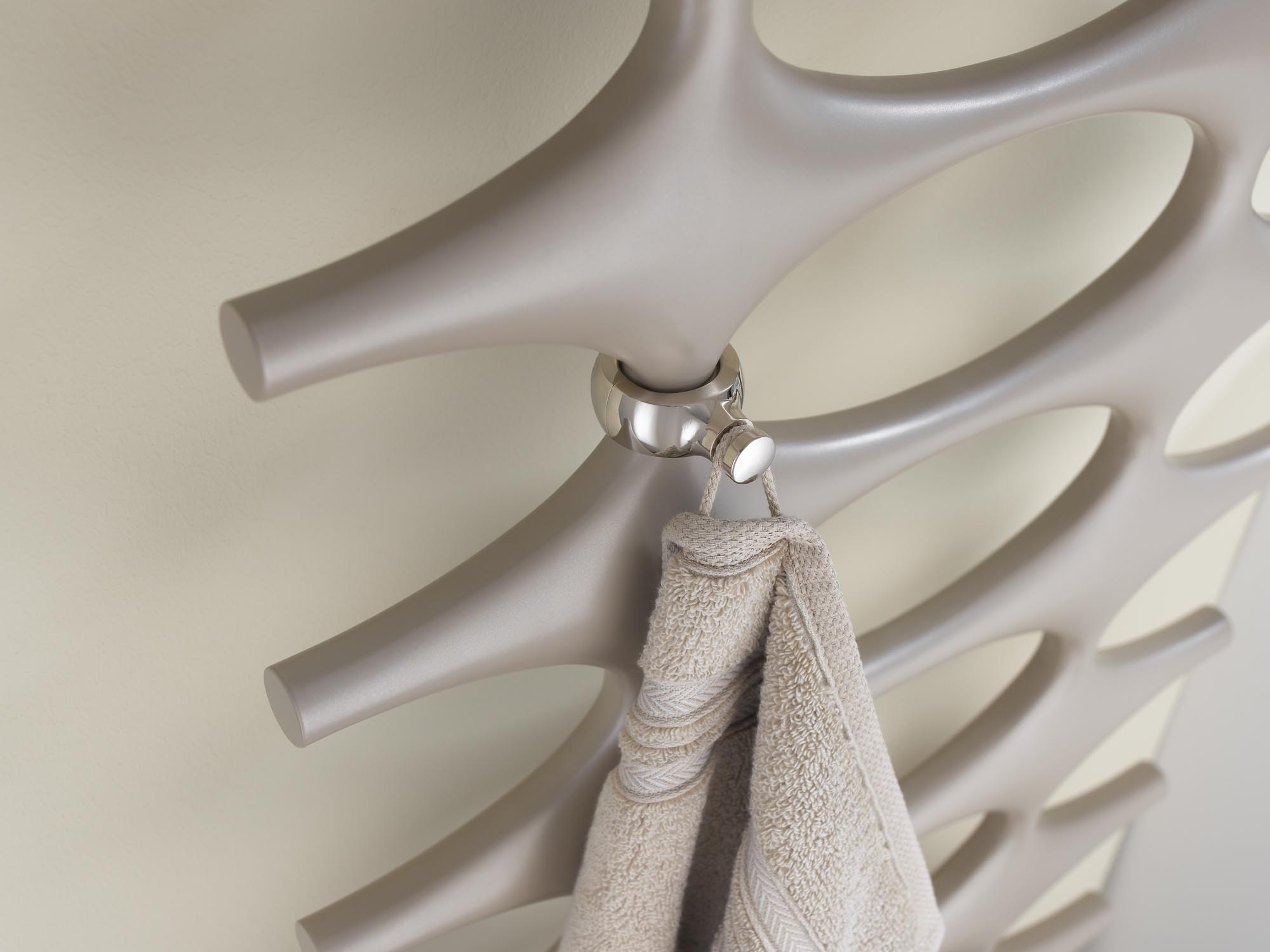 Towel hook for Kermi Ideos design and bathroom radiators.