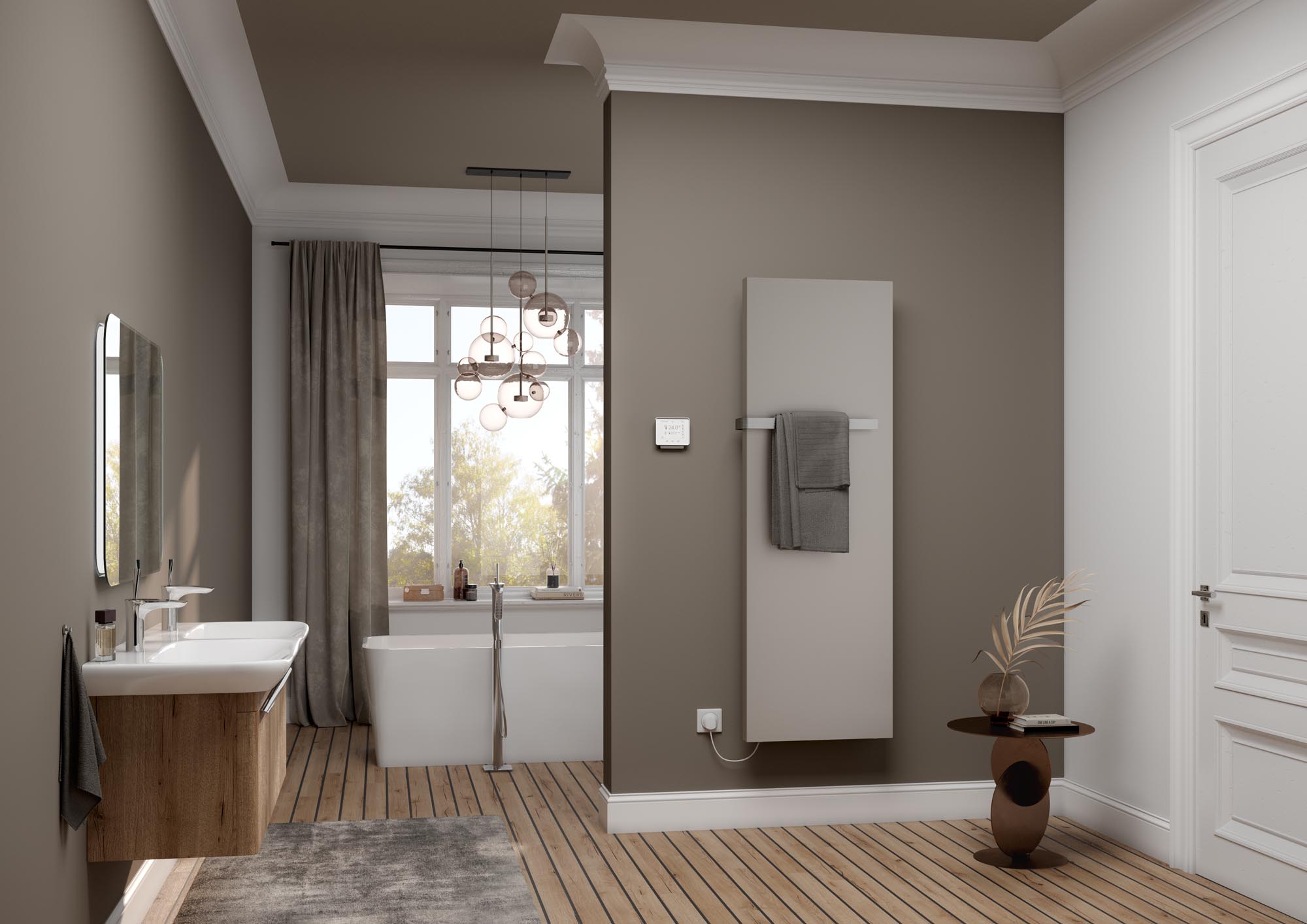 Kermi Rubeo design and bathroom radiators, also available as electric radiators.