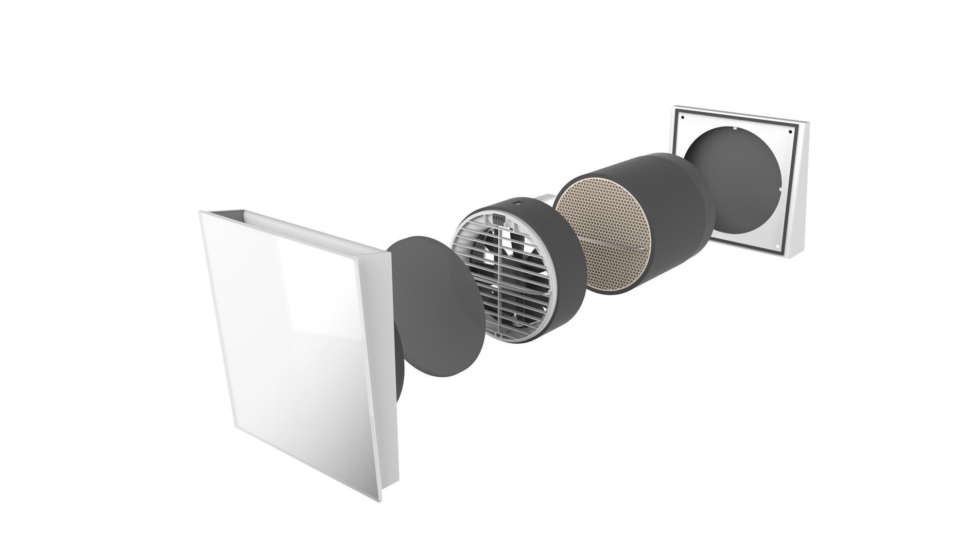x-well D12 pendulum fan – for ventilating apartments and houses.
